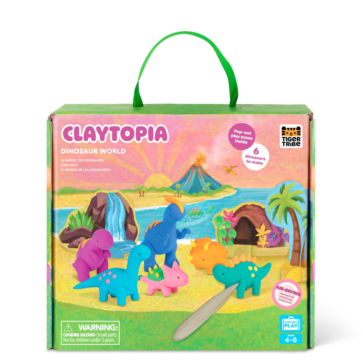 Tiger Tribe Craft Kit Tiger Tribe Claytopia Dinosaur World Clay Kit