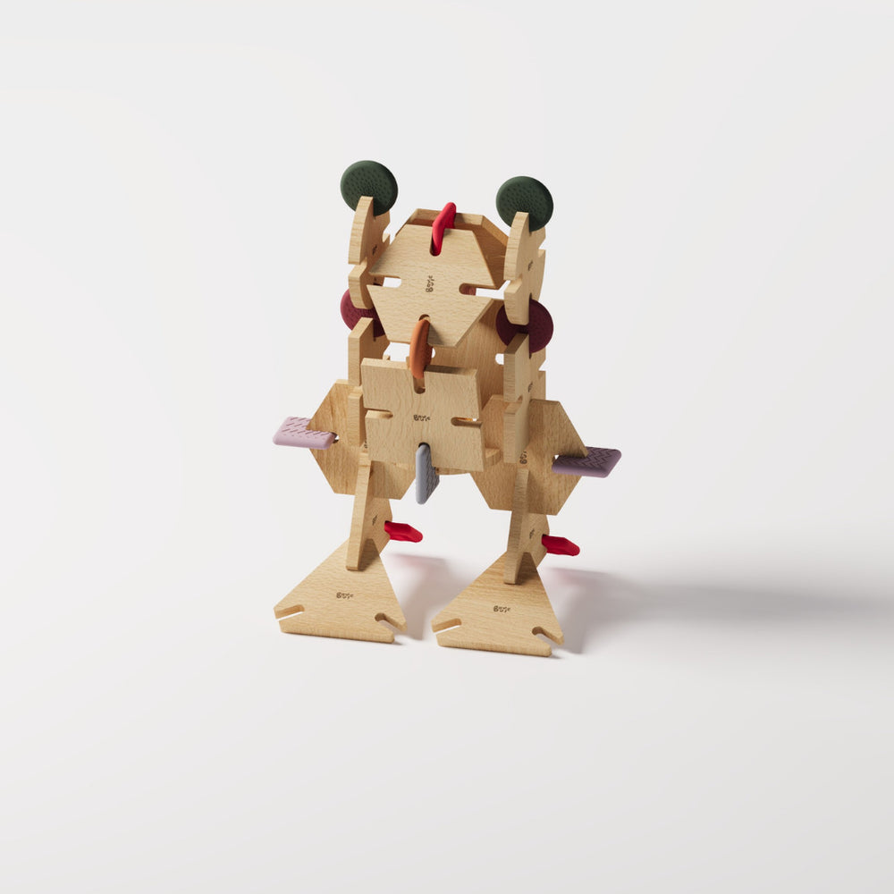 Bavvic Dreamer Set - 64 Piece Wooden Building Blocks