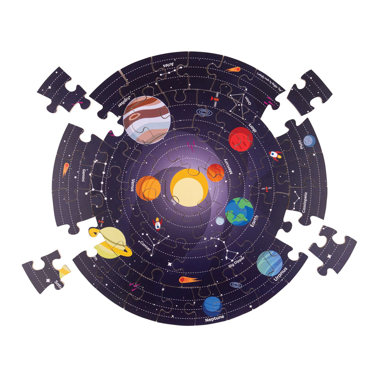 Bigjigs Toys Space Explorer Solar System Floor Puzzle - 50 Pieces