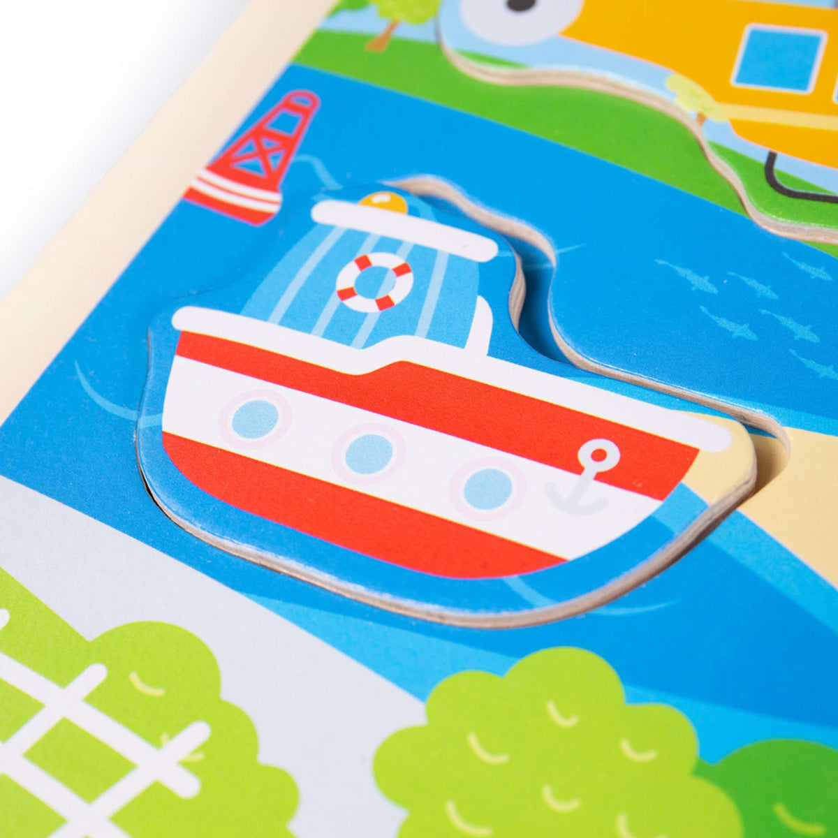 Bigjigs Toys Wooden Transport Sound Puzzle