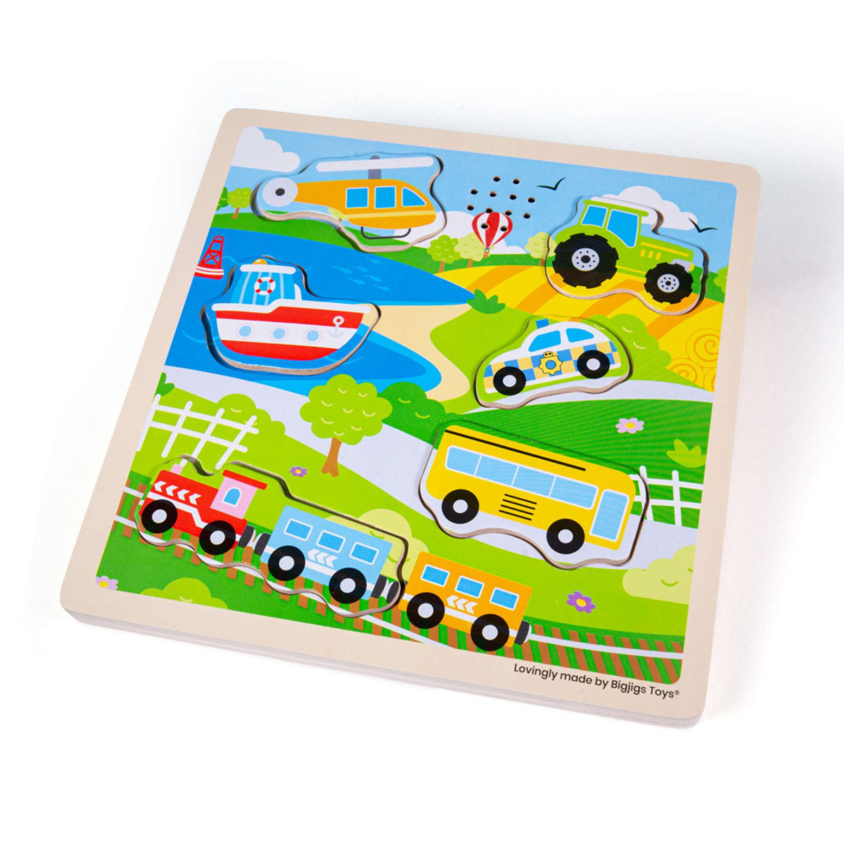 Bigjigs Toys Wooden Transport Sound Puzzle