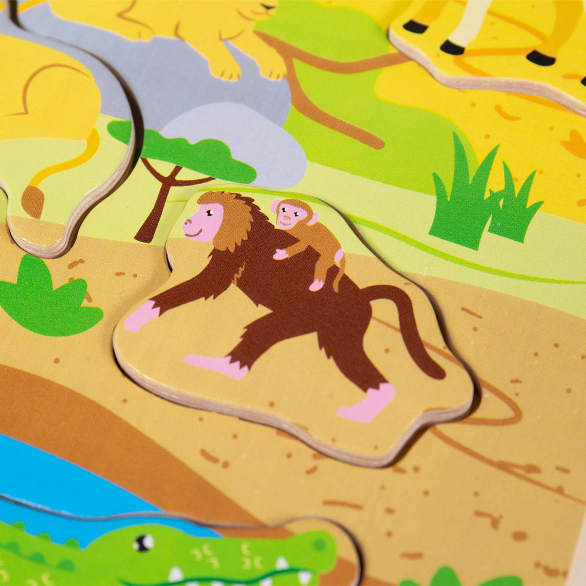Bigjigs Toys Wooden Safari Sound Puzzle