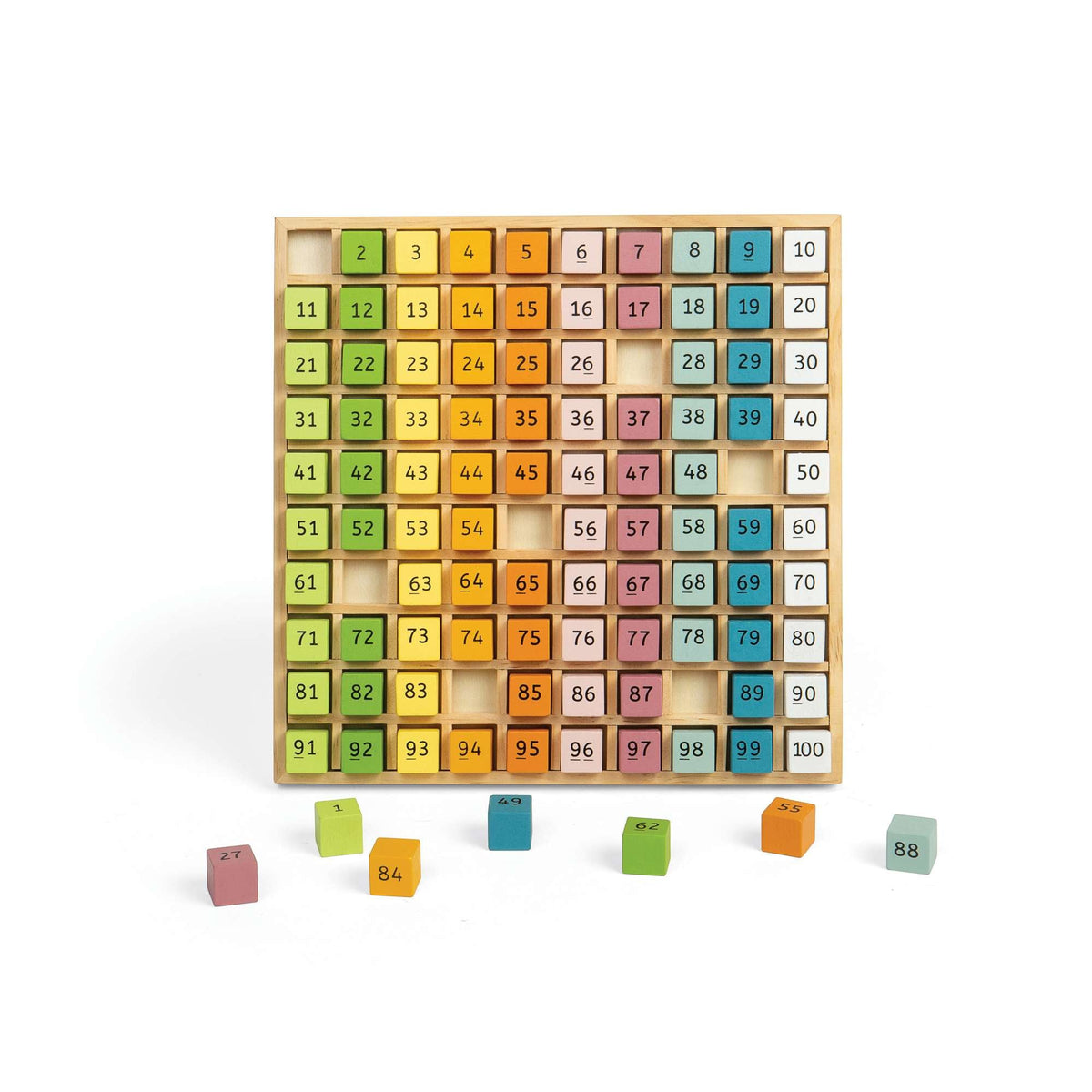 Bigjigs Toys Wooden Number Tray 1–100