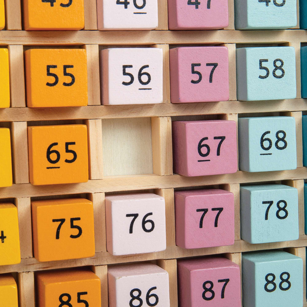 Bigjigs Toys Wooden Number Tray 1–100