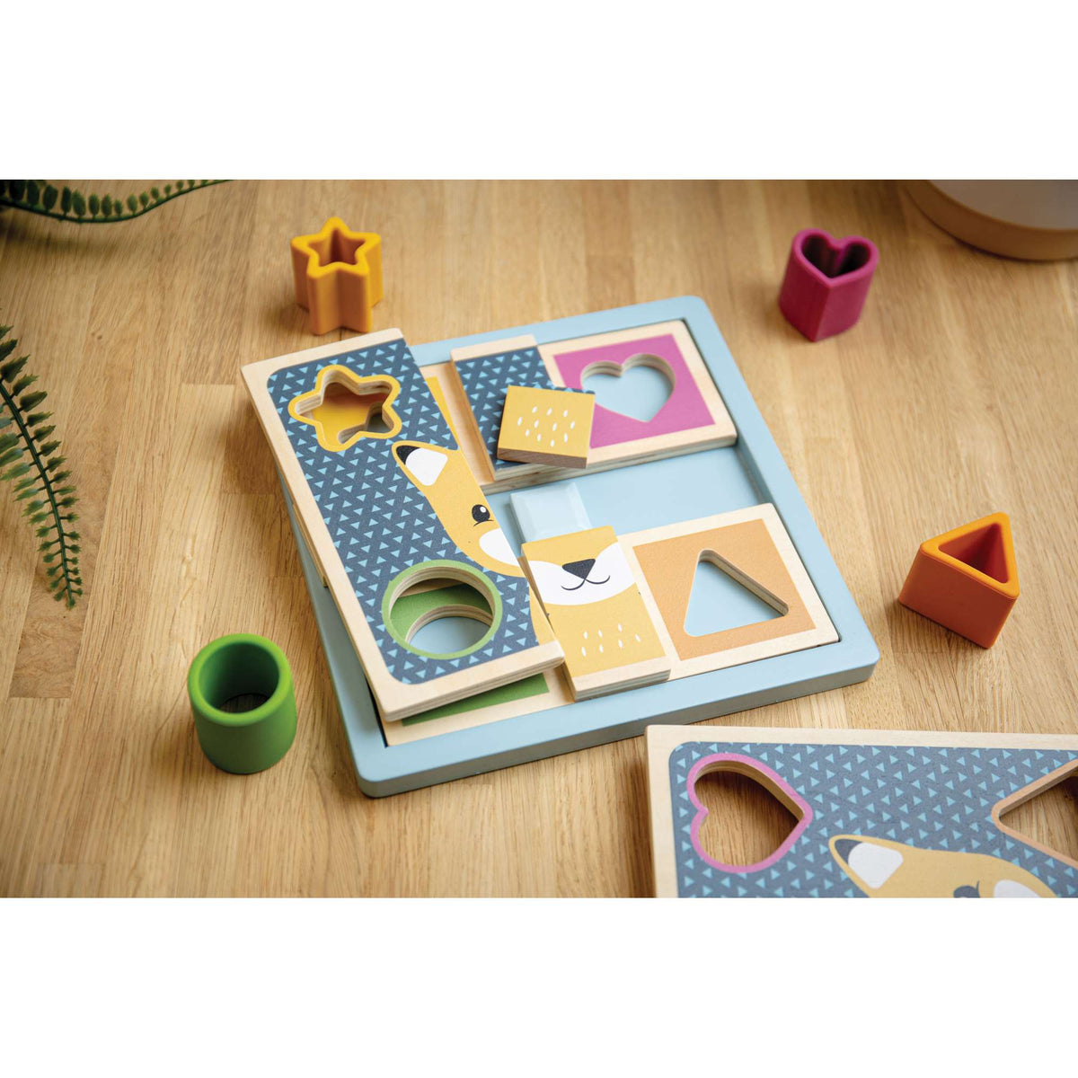 Bigjigs Toys Silicone Shape Sorter Activity Puzzle - 10 Pieces