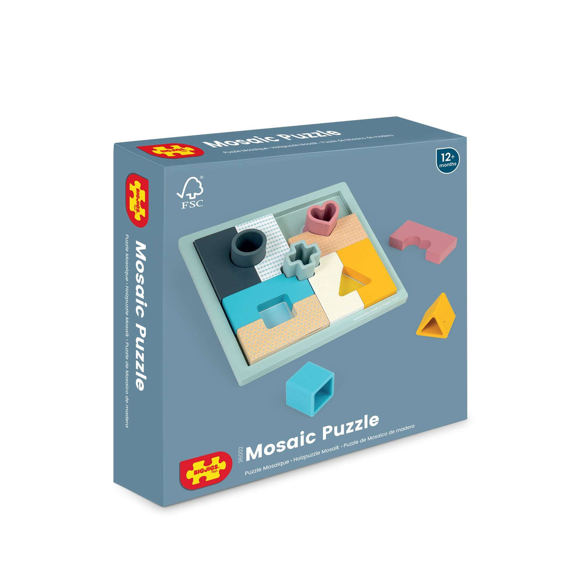 Bigjigs Toys Wooden Mosaic Shape Puzzle
