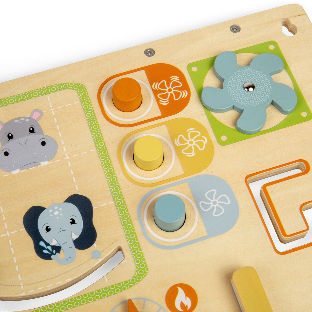 Bigjigs Toys Wooden Jungle Busy Board