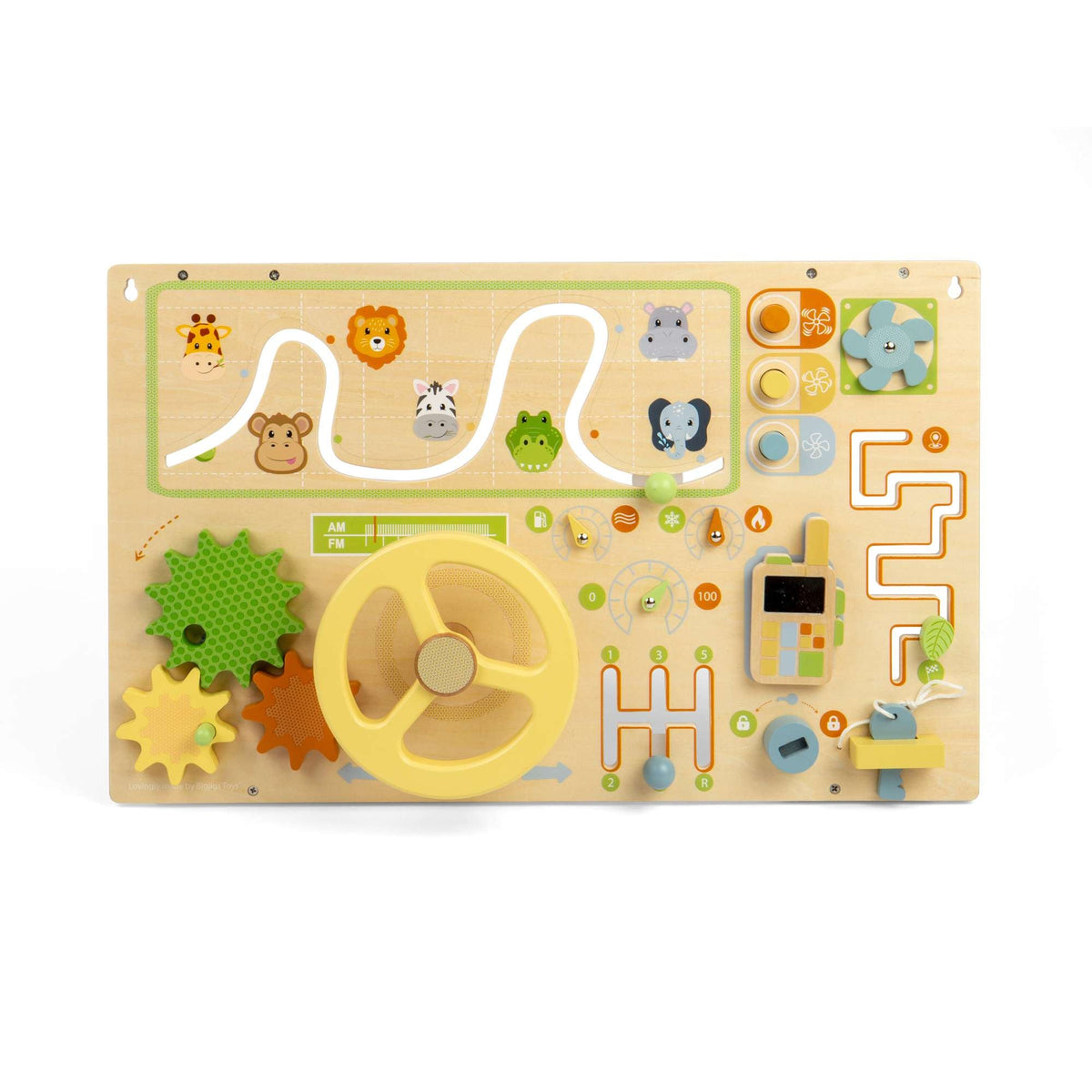Bigjigs Toys Wooden Jungle Busy Board