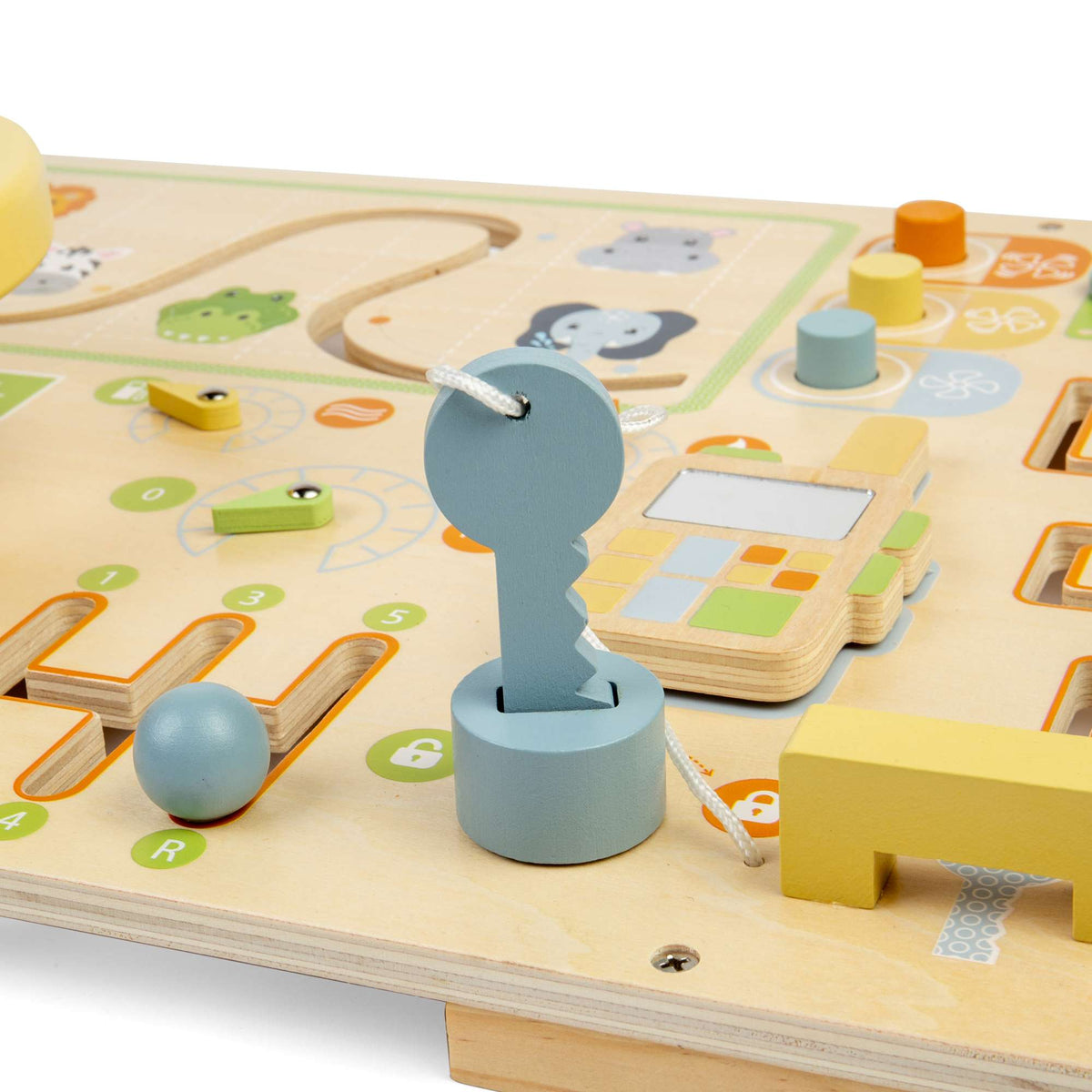 Bigjigs Toys Wooden Jungle Busy Board