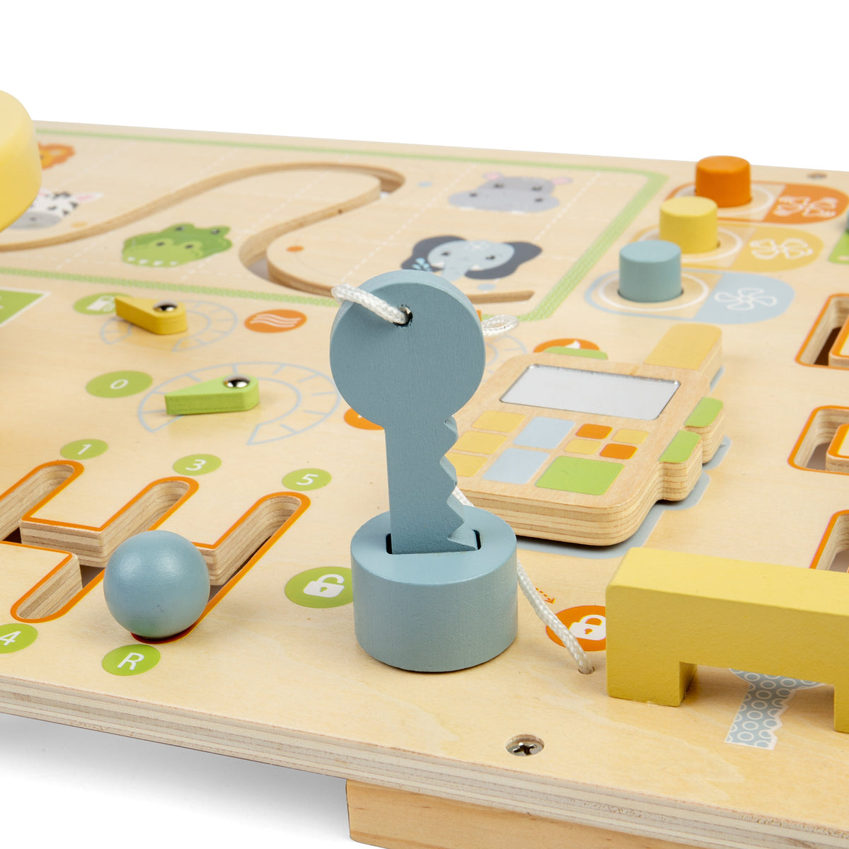 Bigjigs Toys Wooden Jungle Busy Board