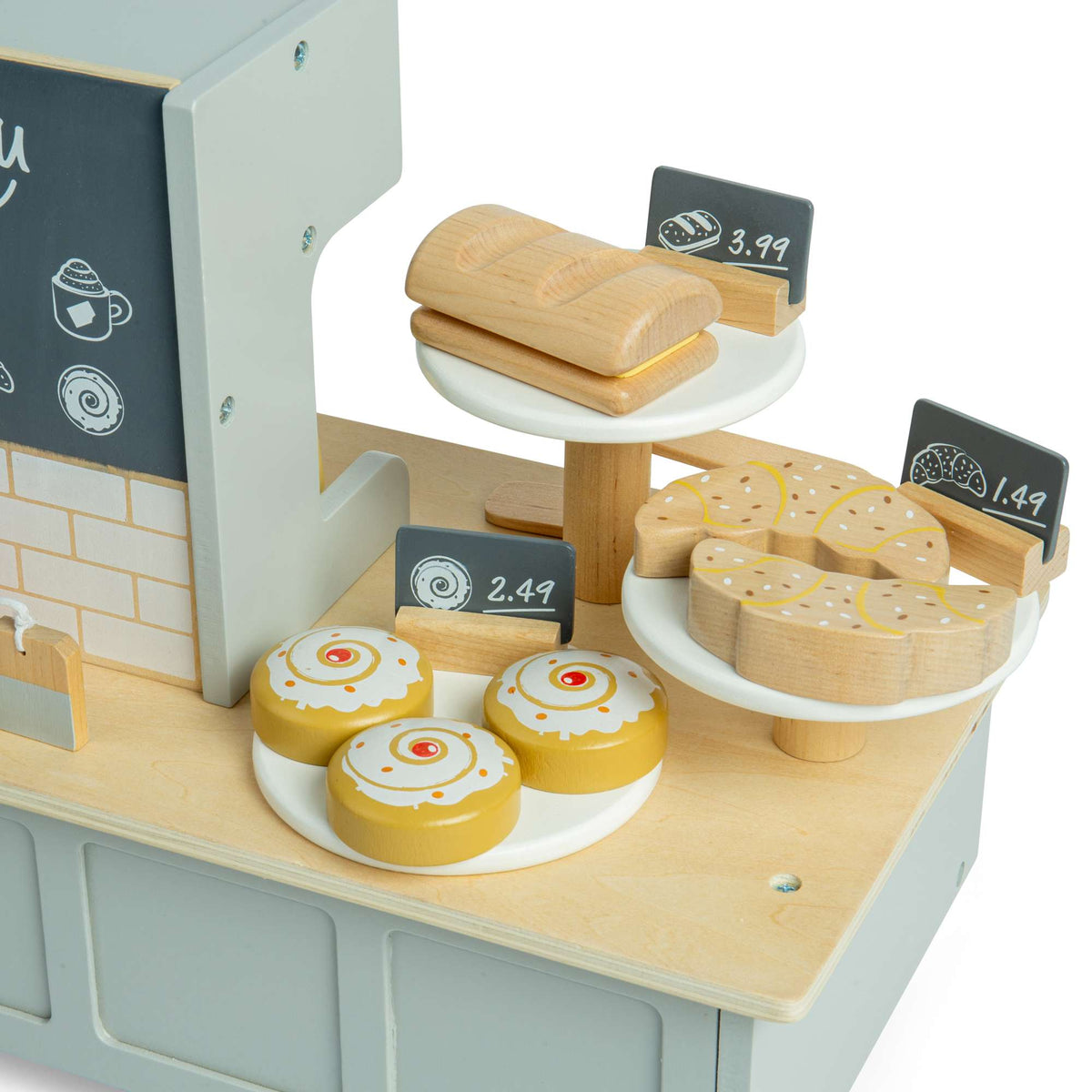 Bigjigs Toys Wooden Coffee Shop - 32 Pieces
