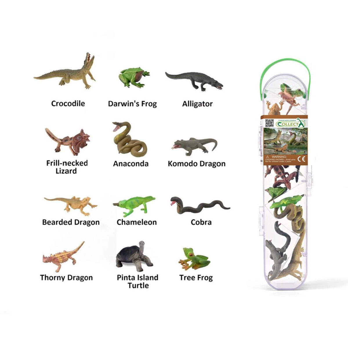 CollectA Mini Reptiles & Amphibians Box - 12 Figures