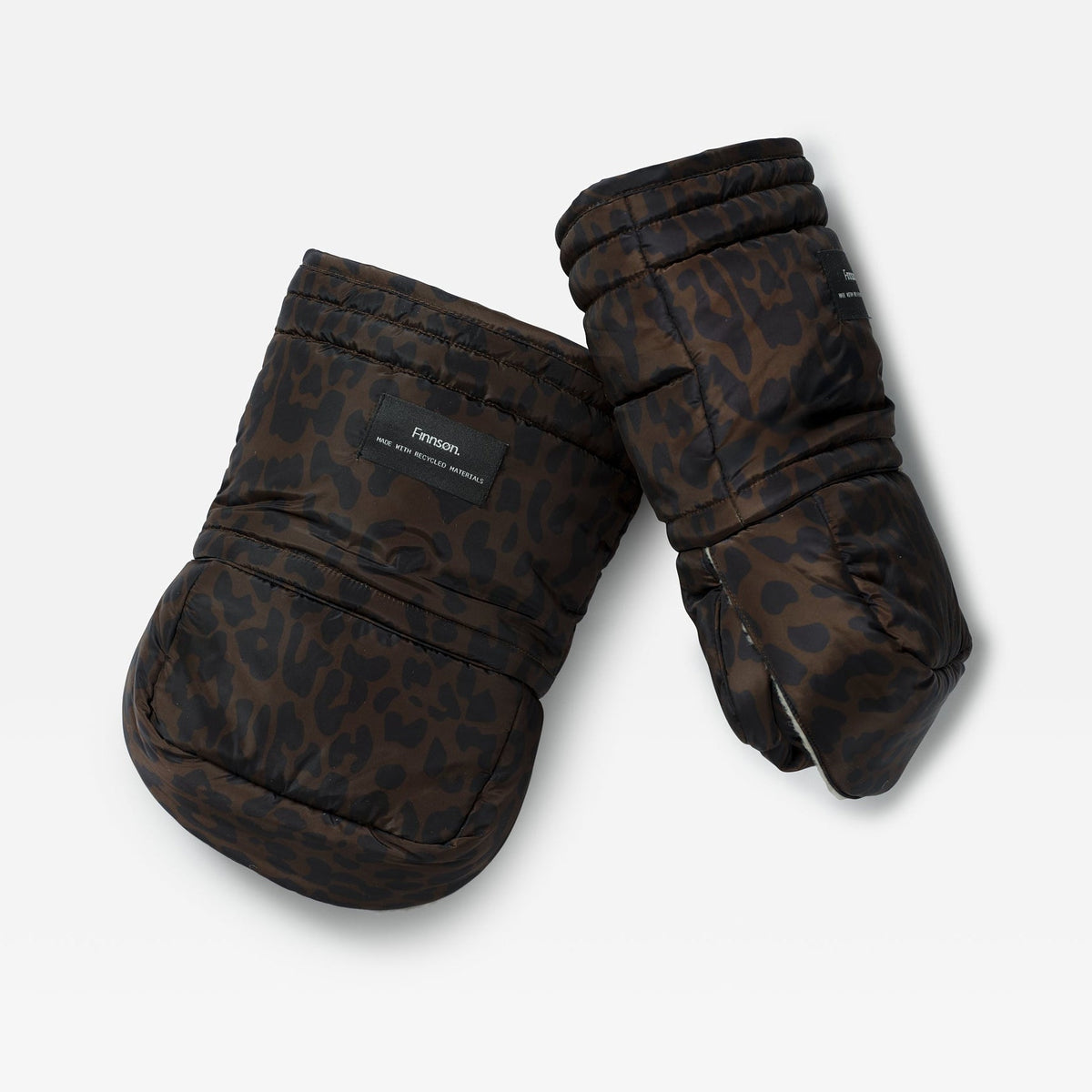 Finnson Astrid Universal Stroller Mittens - Chocolate Leopard