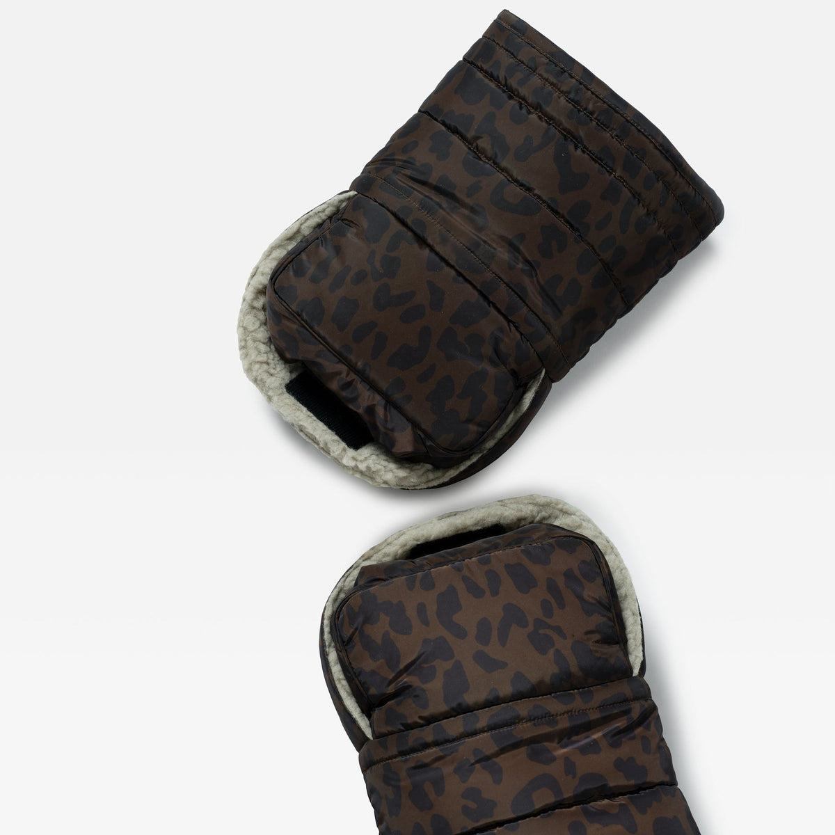 Finnson Astrid Universal Stroller Mittens - Chocolate Leopard