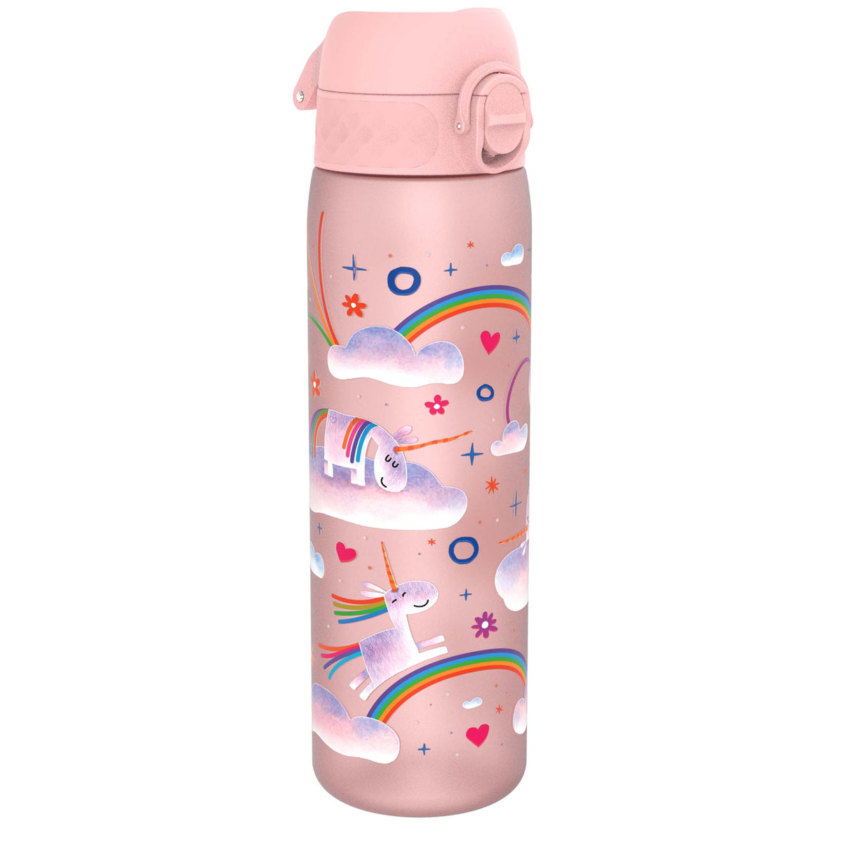 ION8 Unicorn Rainbows slim leak-proof water bottle 500ml