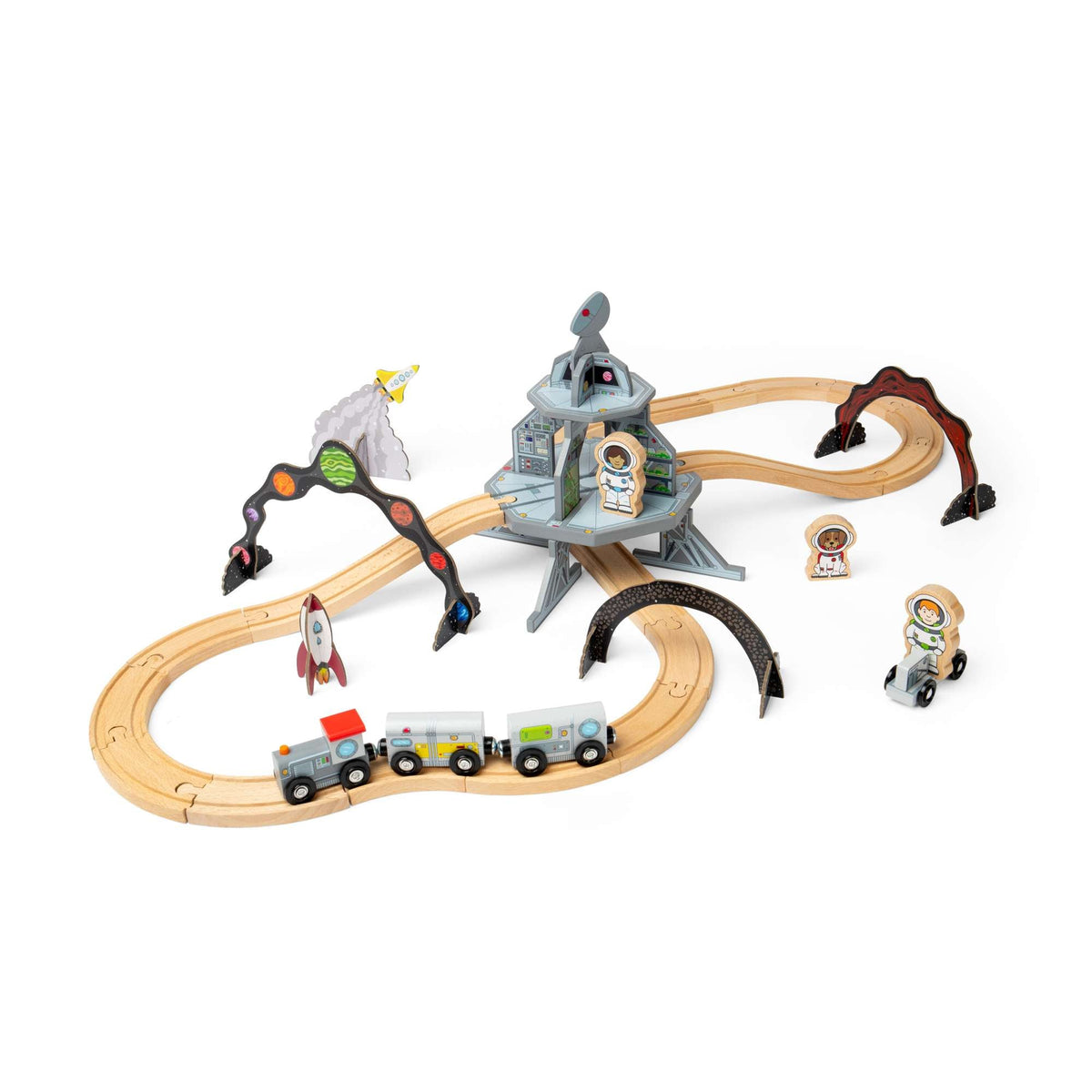 Bigjigs Rail Space Train Set - 40 Pieces