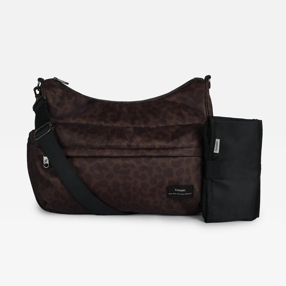 Finnson Clara Changing Bag with Changing Mat - Chocolate Leopard