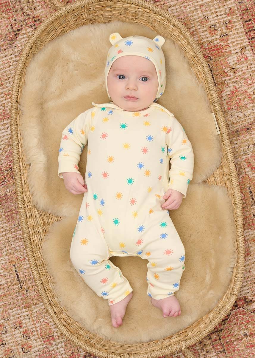 The Bonnie Mob Baby Gift Set The Bonnie Mob Organic Playsuit & Muslin Gift Box - Rainbow Sunshine