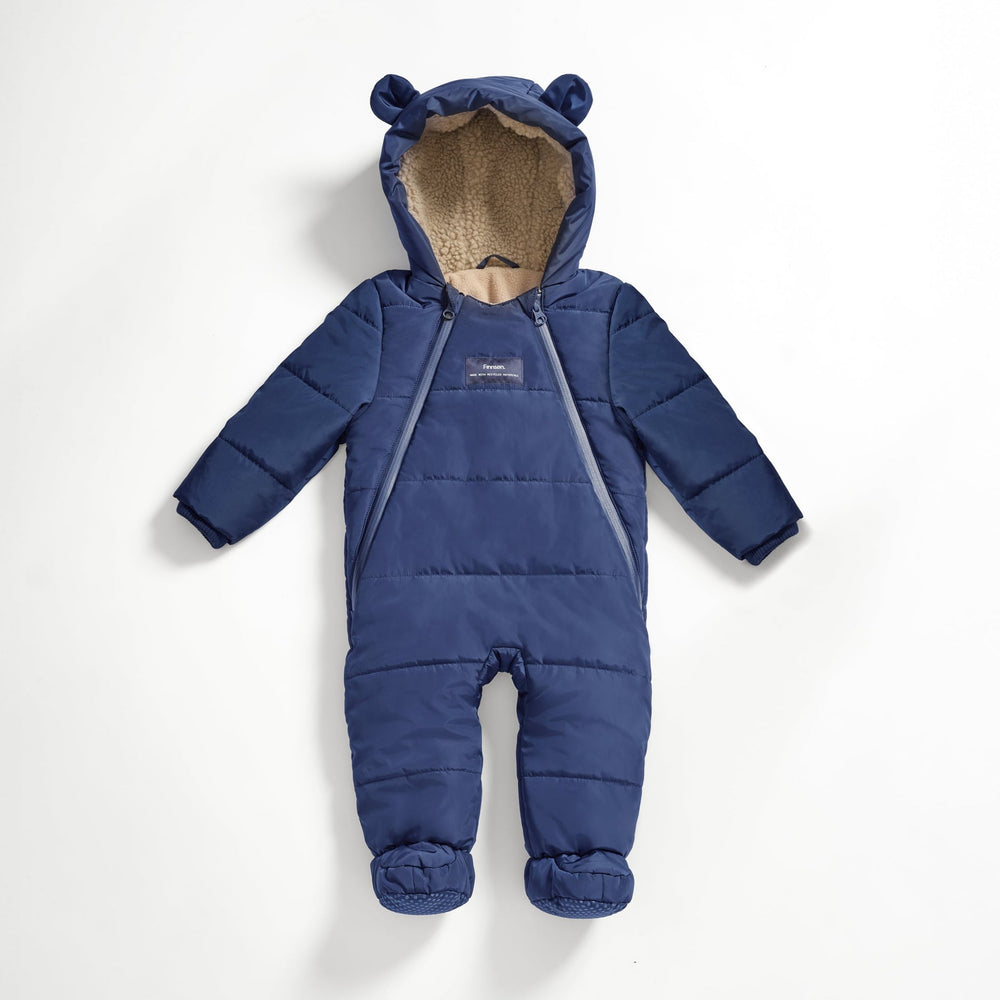 Finnson Anders Water-Repellent Snowsuit - Navy (With Feet)