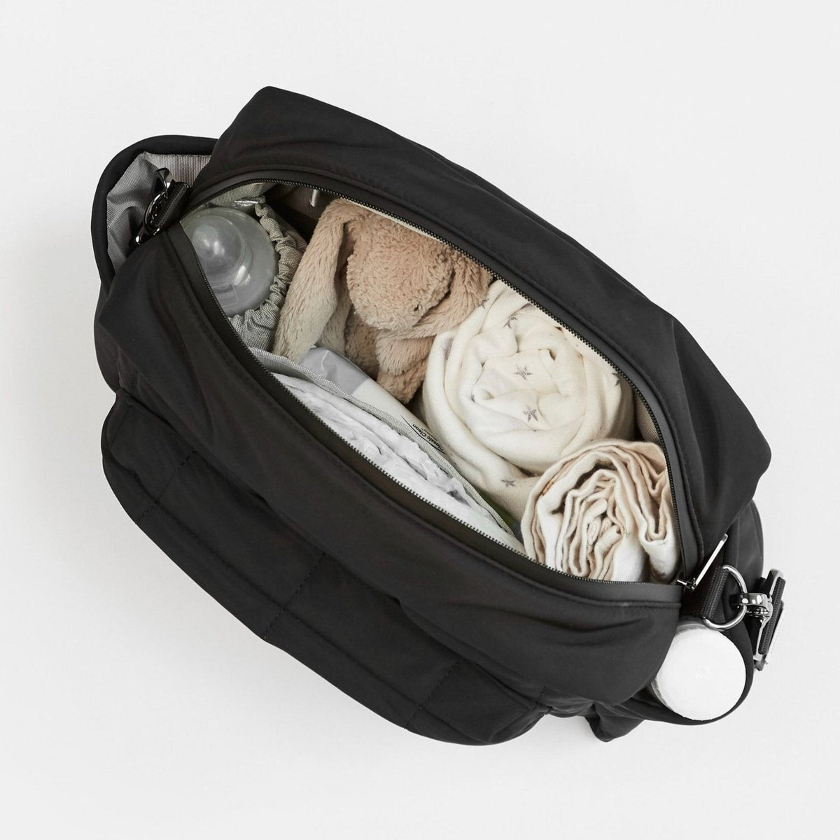 Finnson Freya Oversized Stroller Organiser with Clips - Black