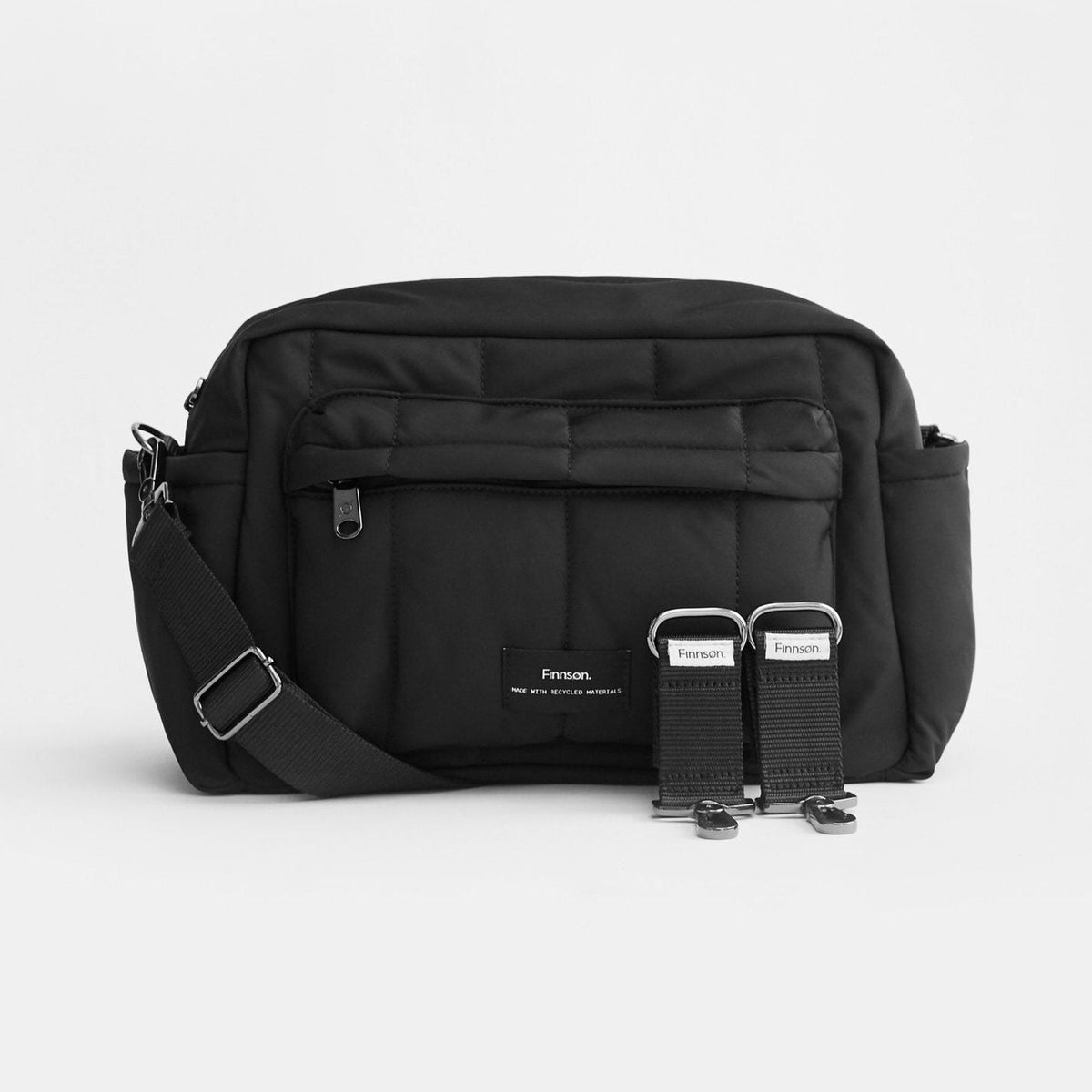 Finnson Freya Oversized Stroller Organiser with Clips - Black