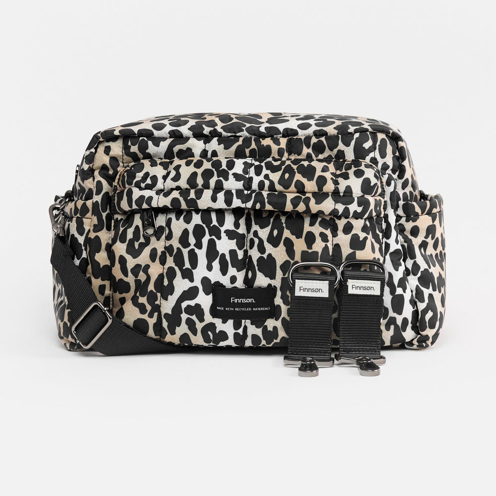 Finnson Freya Oversized Stroller Organiser with Clips - Leopard