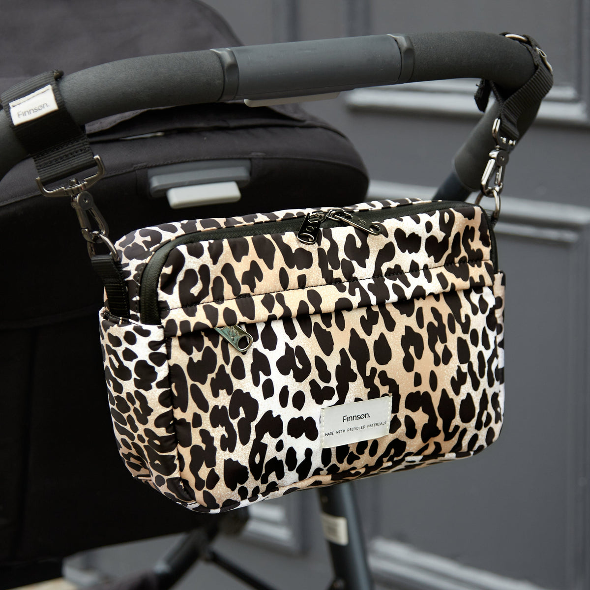 Finnson Frida Stroller Organiser with Clips - Leopard