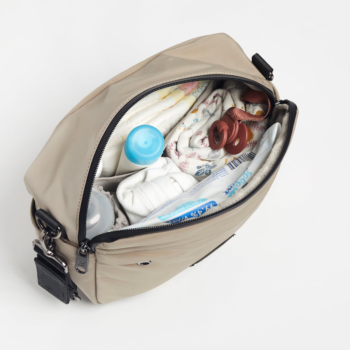 Finnson Frida Stroller Organiser with Clips - Taupe