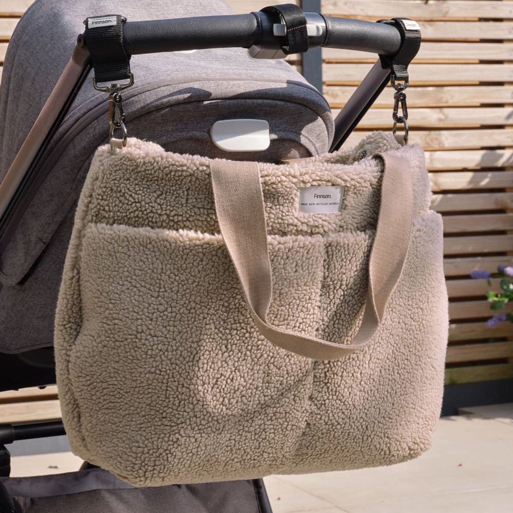 Finnson Sigrid Changing Bag with Changing Mat - Beige Teddy