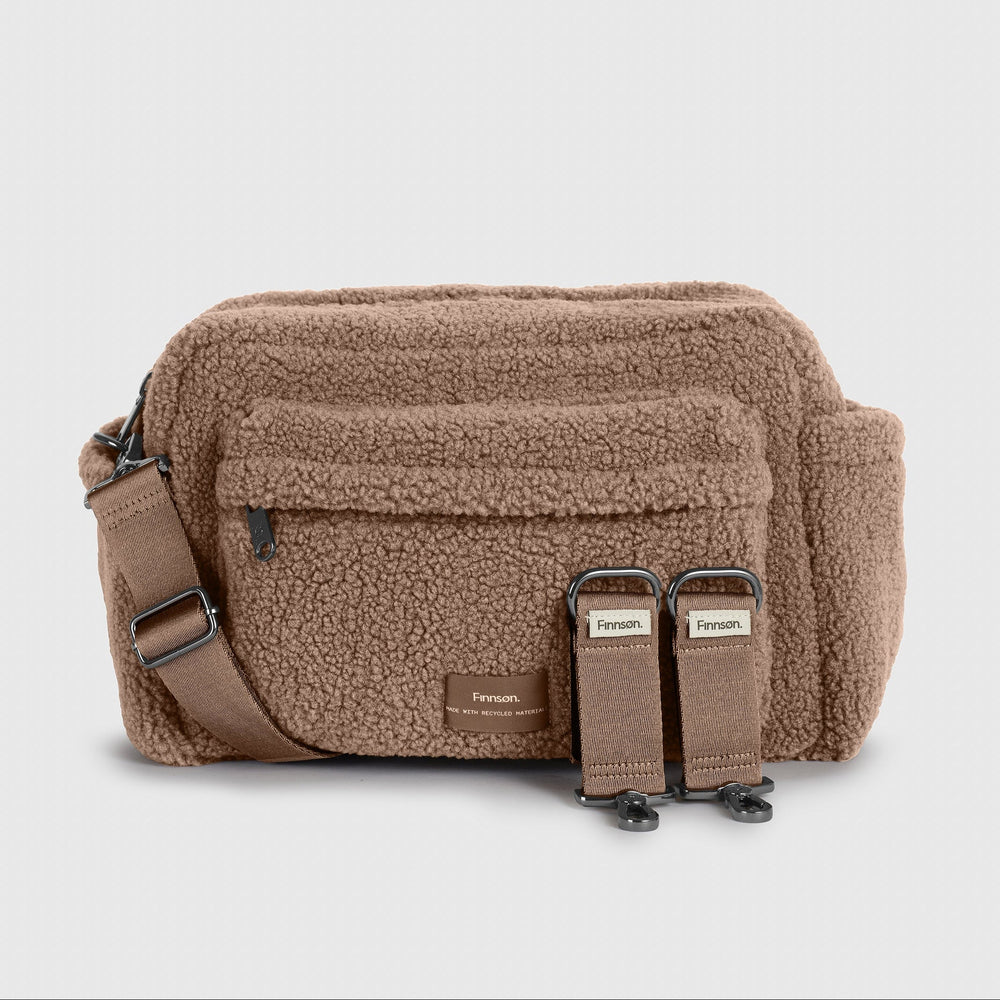 Finnson Freya Oversized Stroller Organiser with Clips - Mocha Borg