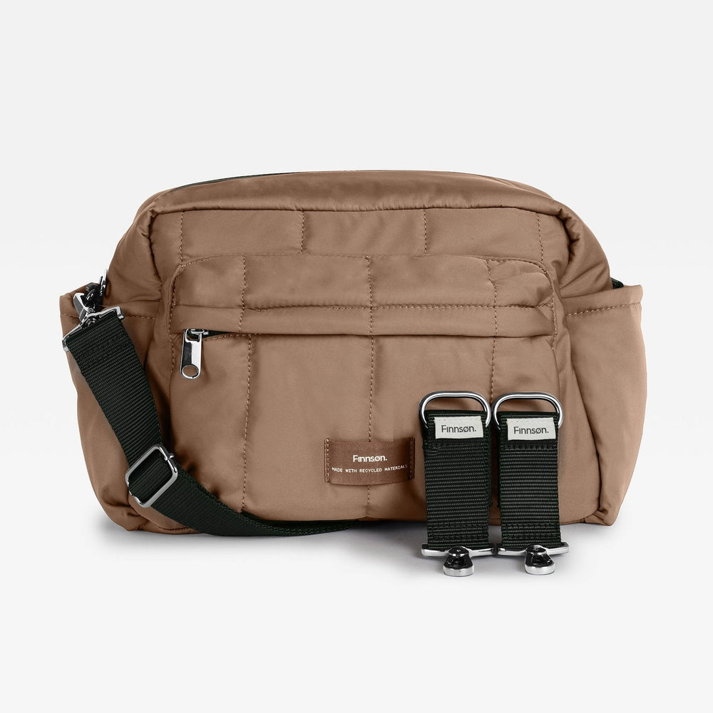 Finnson Freya Oversized Stroller Organiser with Clips - Mocha