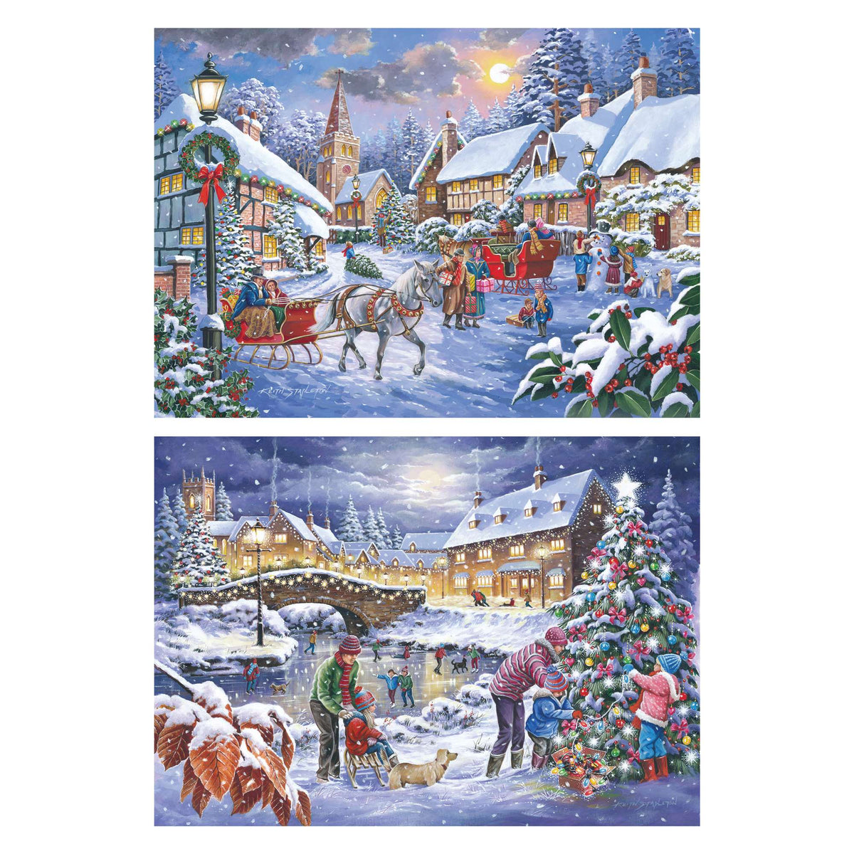 The House of Puzzles Christmas Is Coming Jigsaw - 2 x BIG 500 Pieces