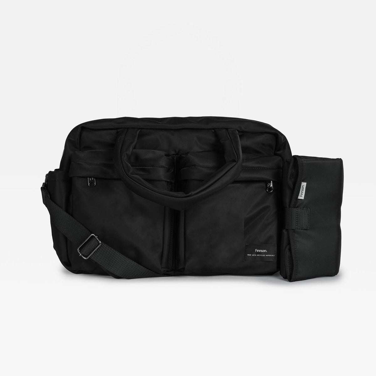 Finnson Iris Double Pocket Changing Bag with Changing Mat - Black