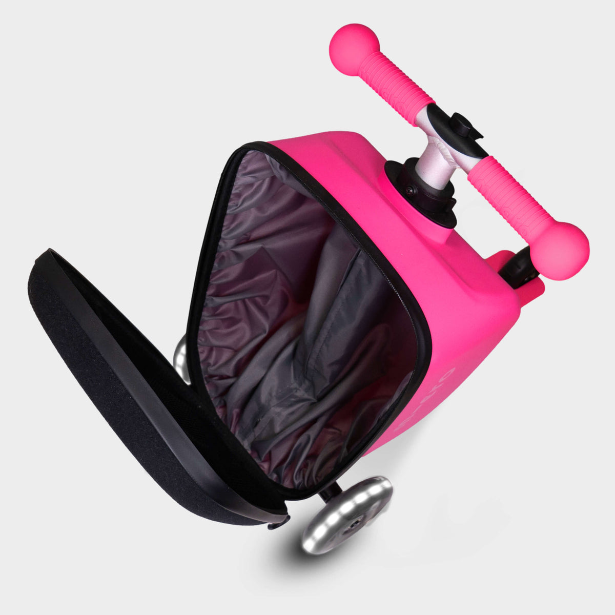 Micro Mini Micro LED Luggage Scooter - Pink