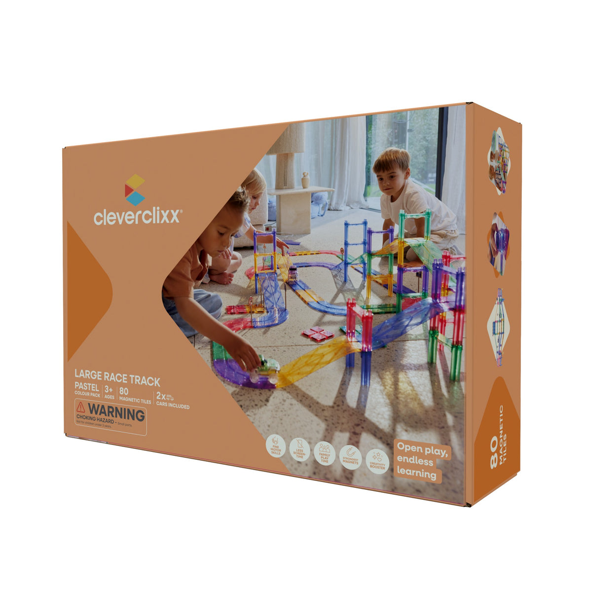 Cleverclixx Large Race Track Pastel - 80 Pieces