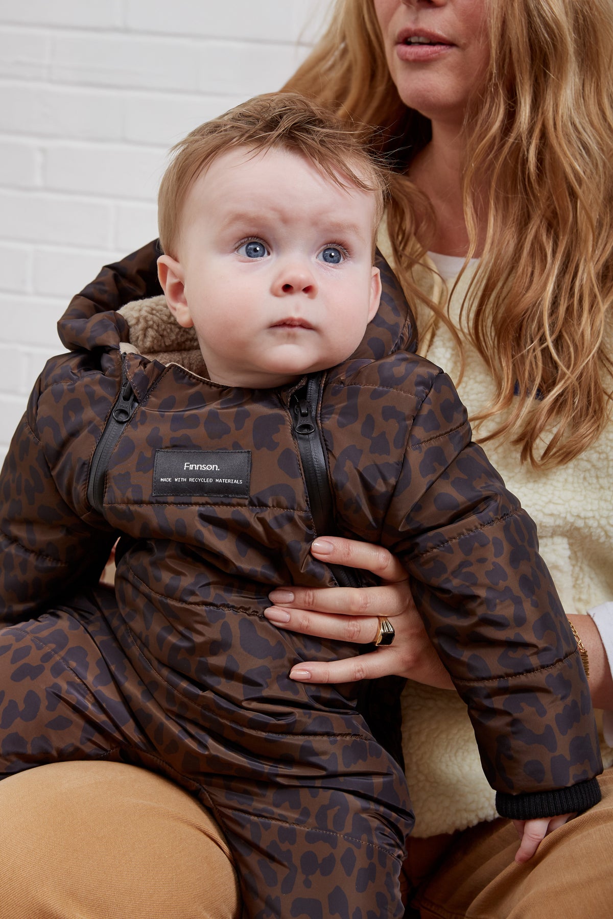 Finnson Anders Water-Repellent Snowsuit - Chocolate Leopard (Footless)