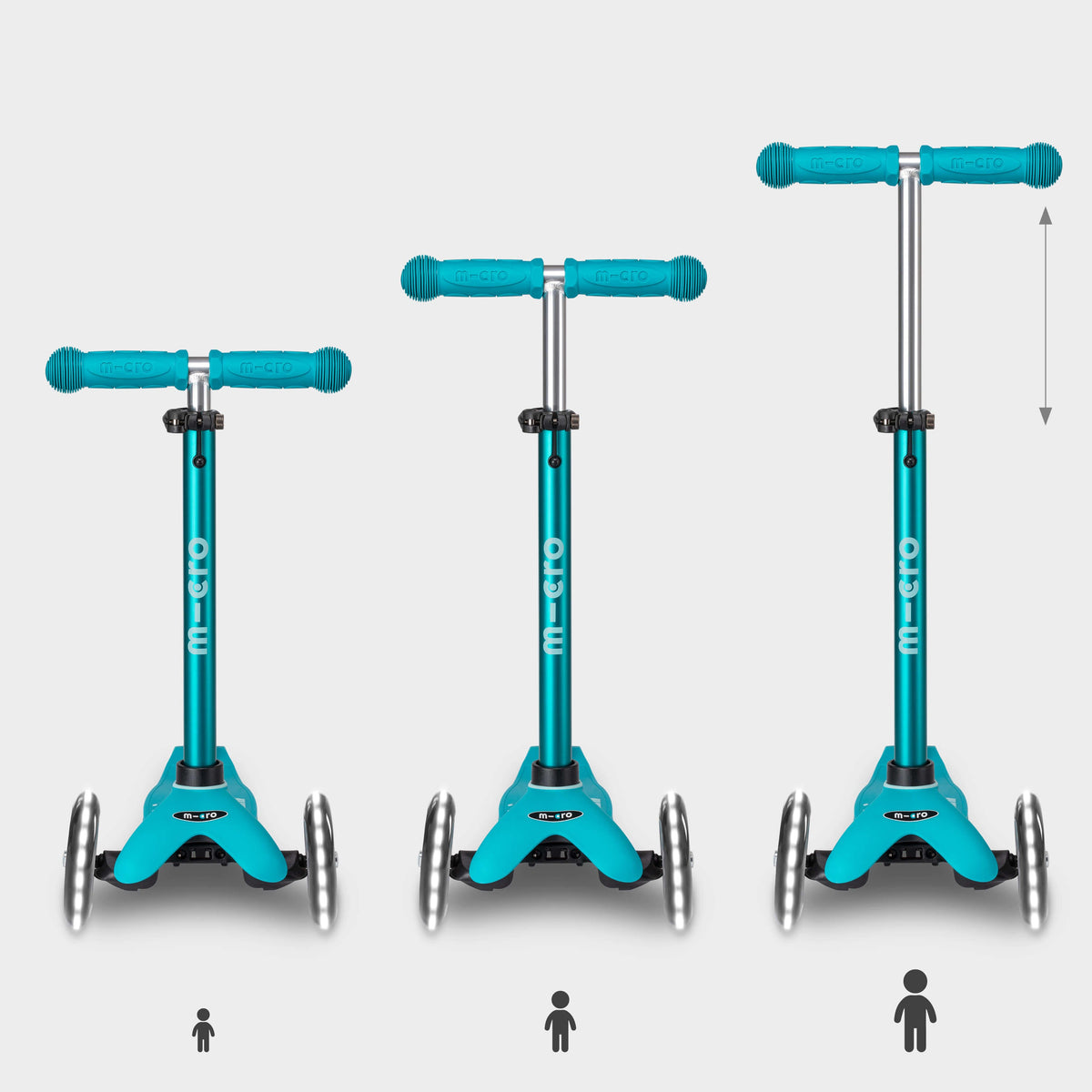 Micro Mini Micro Deluxe LED Scooter - Aqua