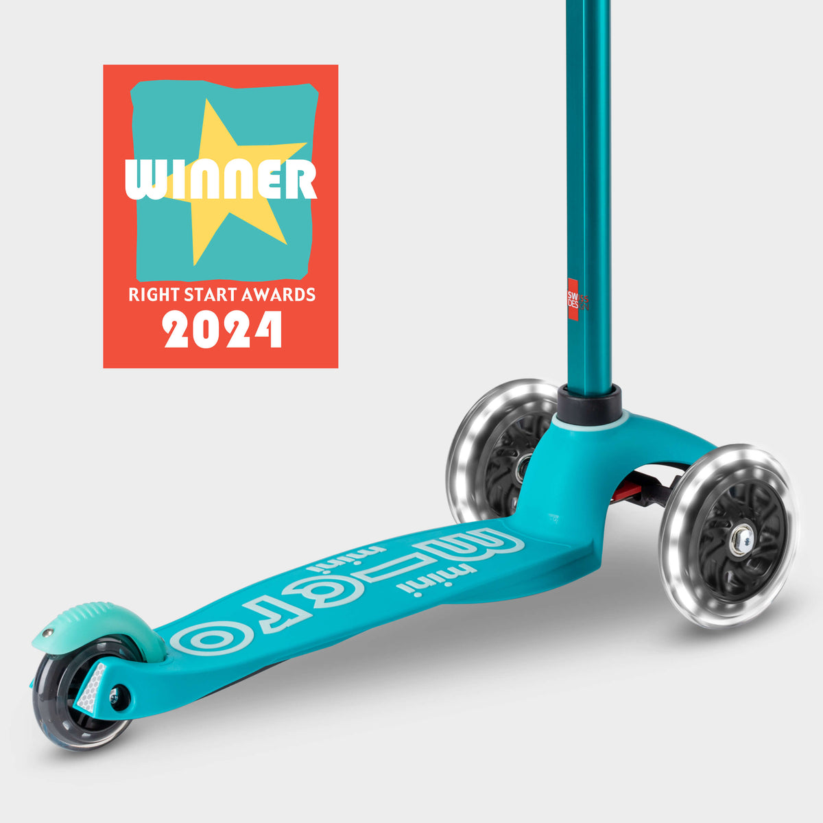 Micro Mini Micro Deluxe LED Scooter - Aqua
