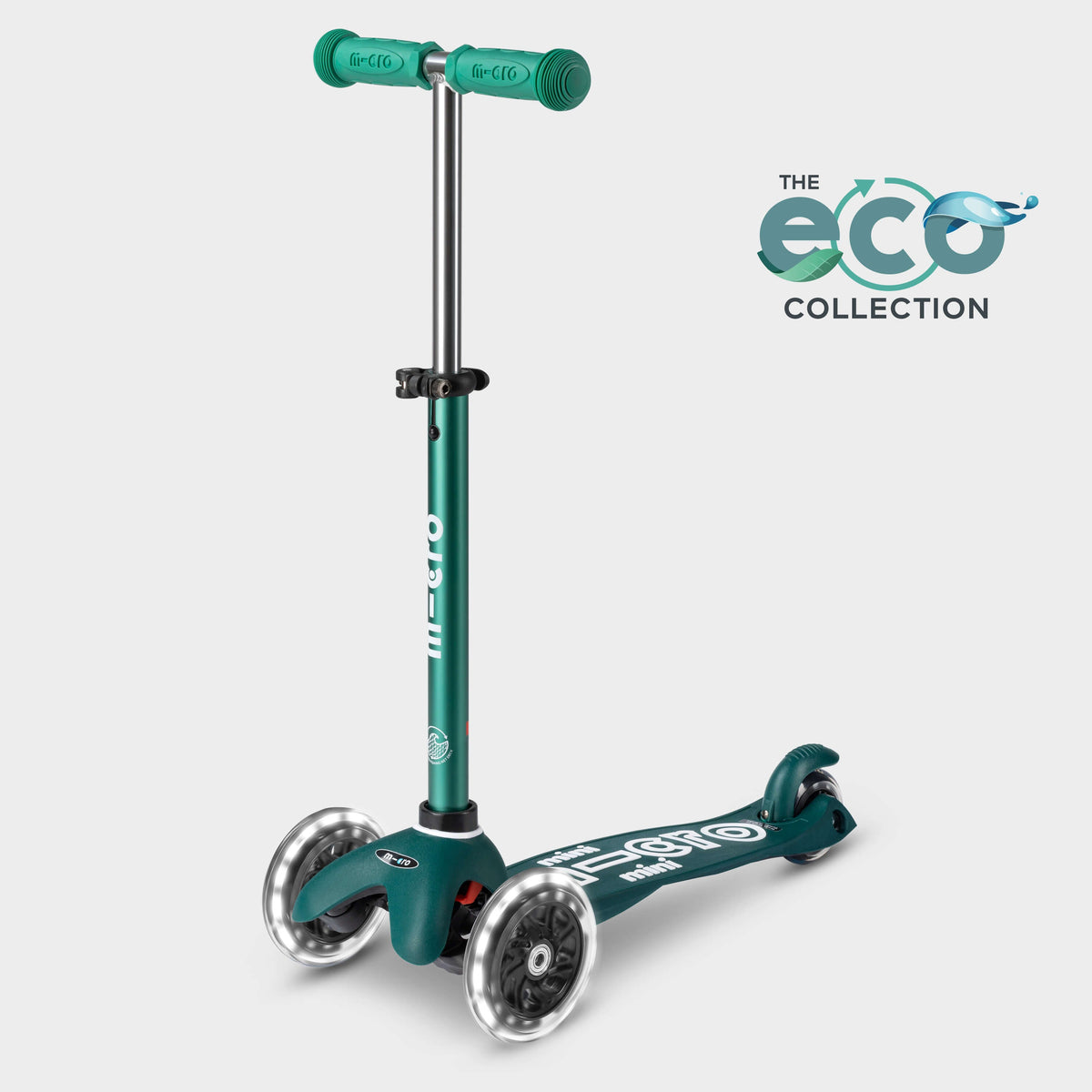 Micro Mini Micro LED Scooter with Recycled Deck - Green