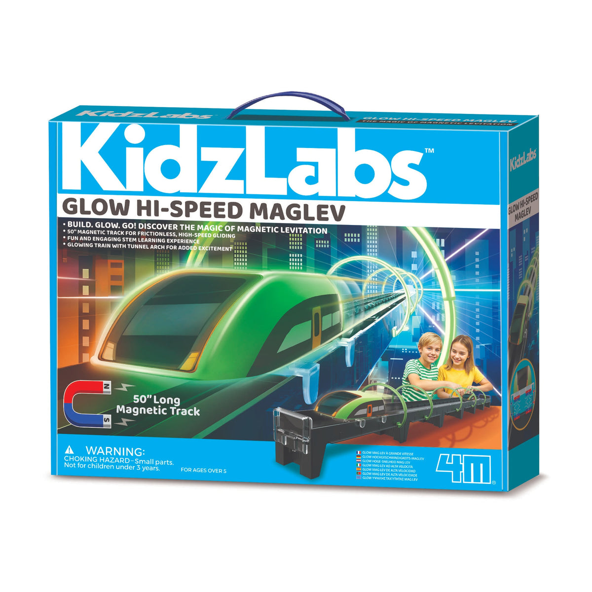 4M KidzLabs Glow Hi-Speed Maglev Train Kit