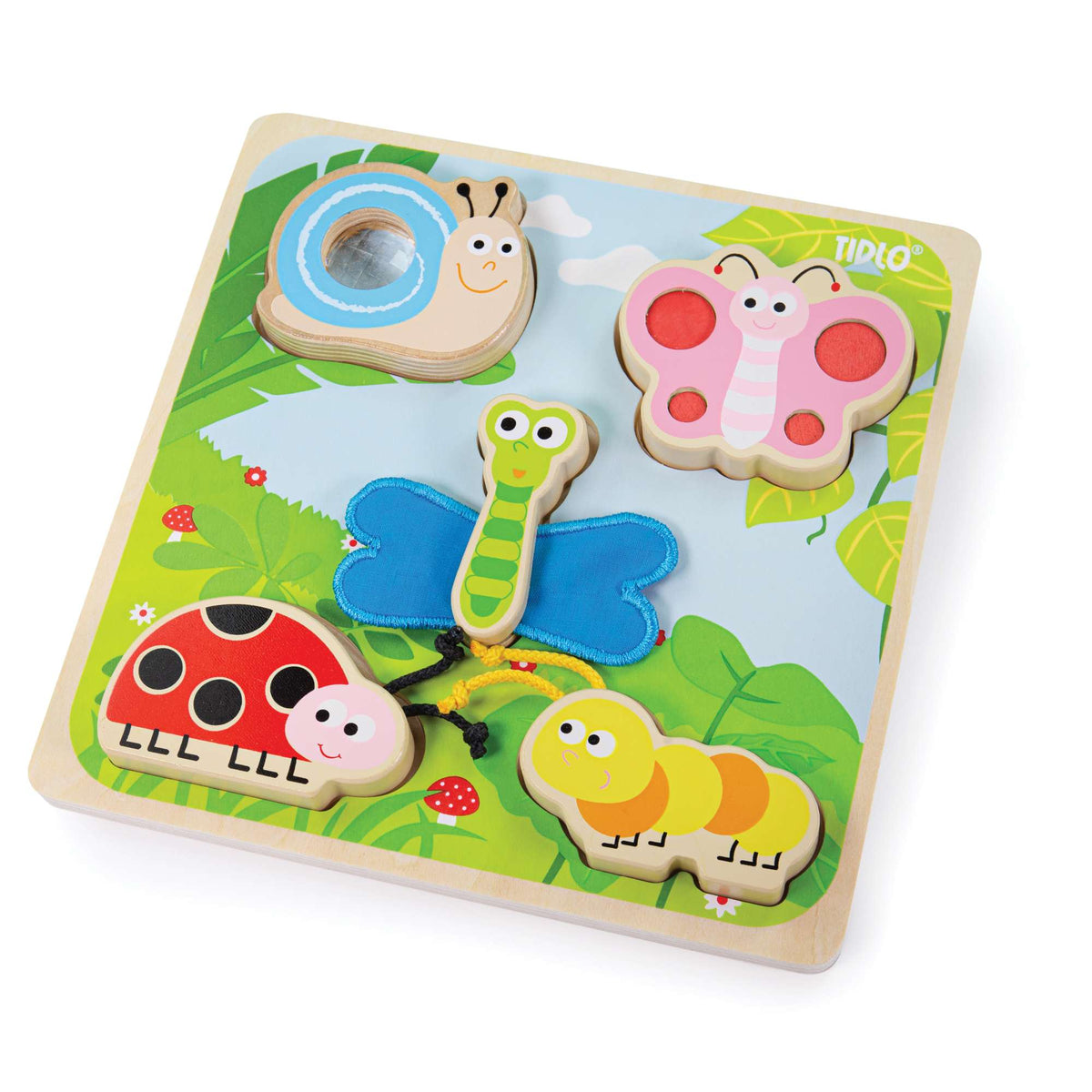 Tidlo Touch and Feel Wooden Puzzle - Insects