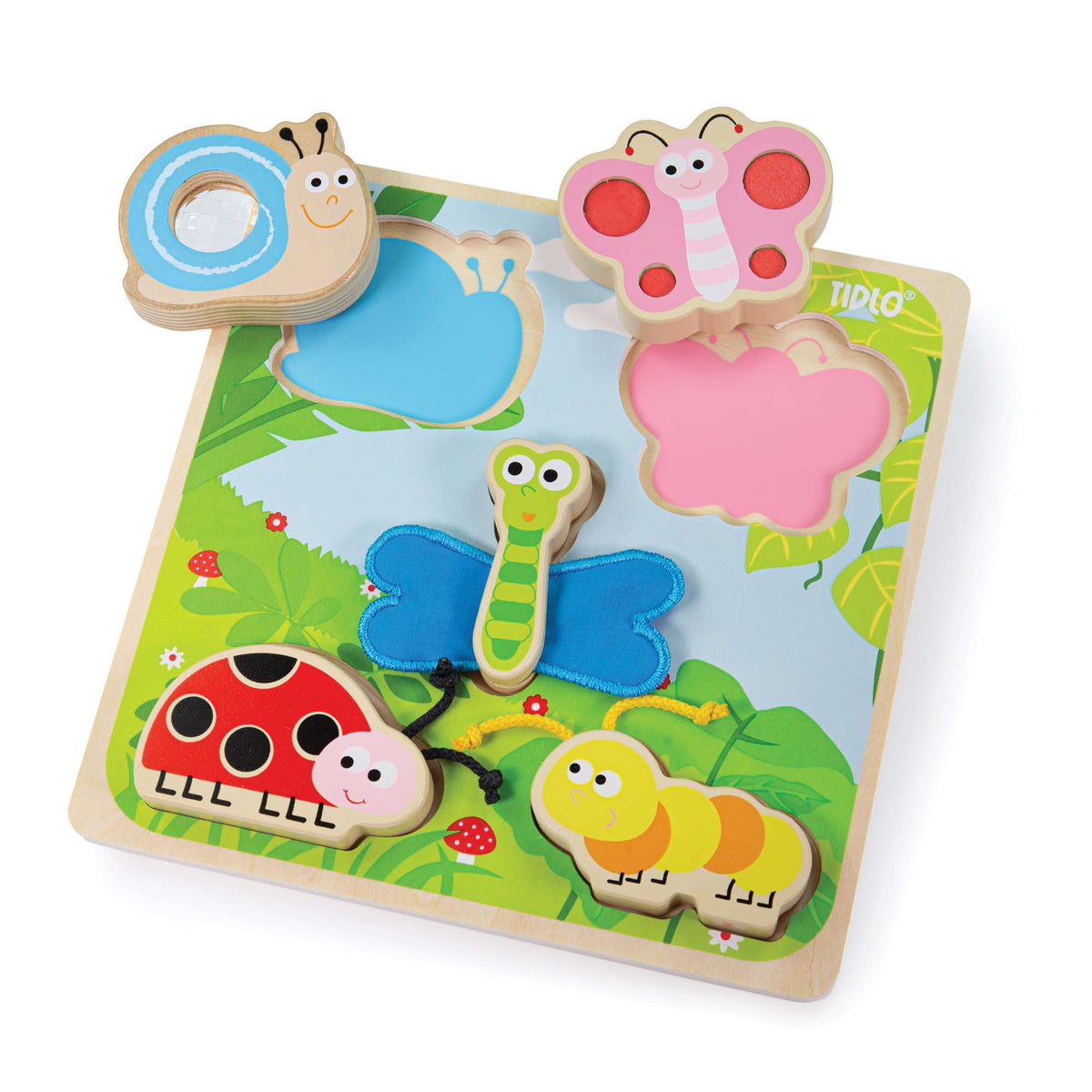 Tidlo Touch and Feel Wooden Puzzle - Insects