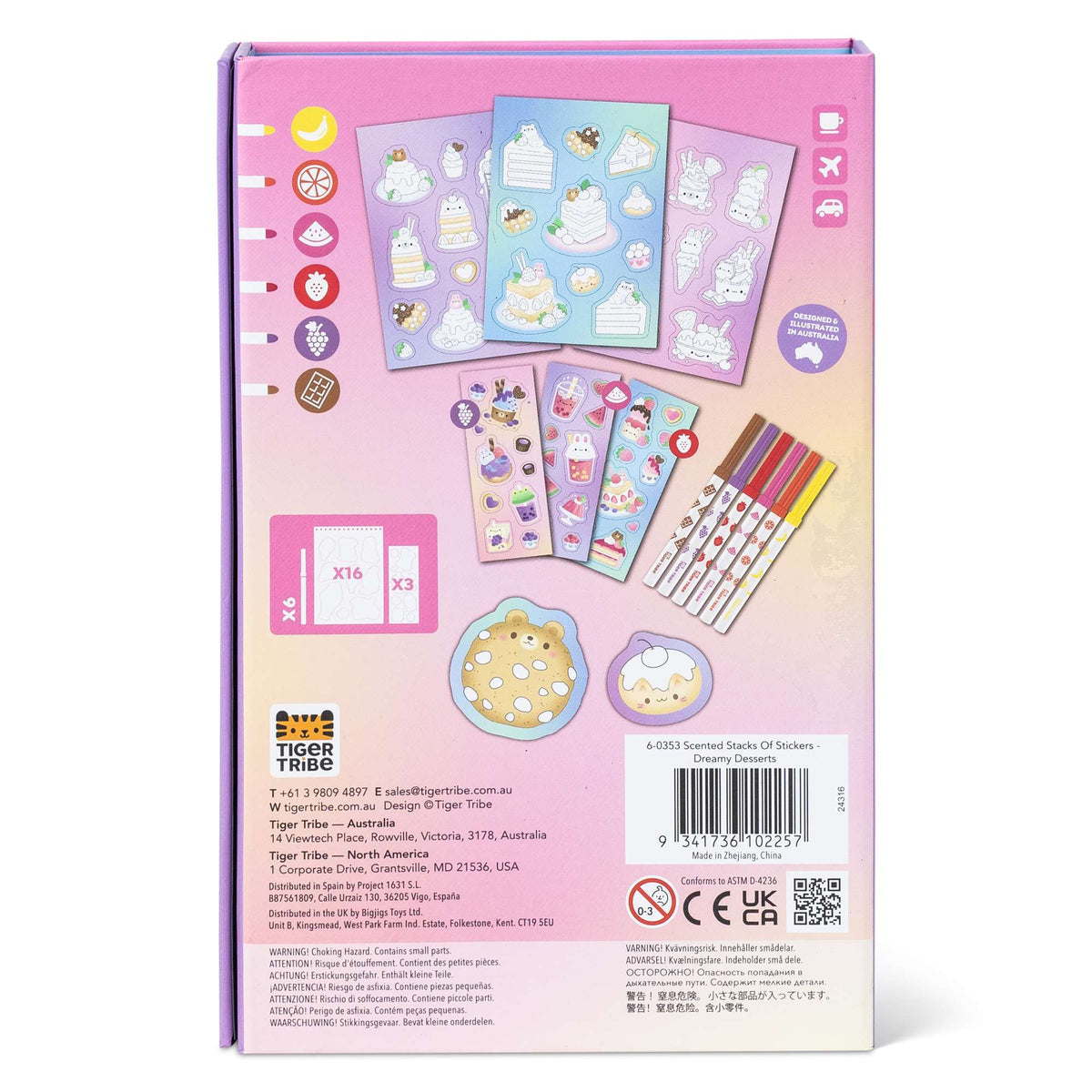 Tiger Tribe Scented Stacks of Stickers - Dreamy Desserts