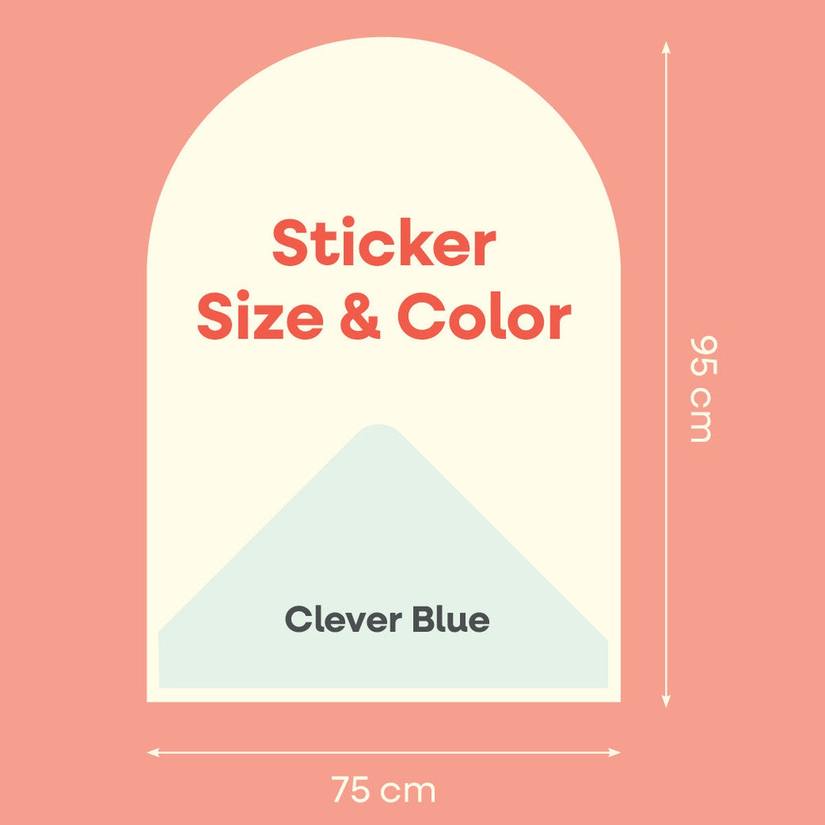 Cleverclixx Magnetic Wall Sticker 95 x 75 cm - Clever Blue – lifestyle and detail photo