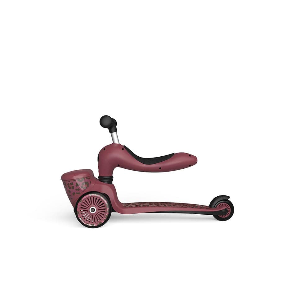 Scoot & Ride Highwaykick 1 Lifestyle Scooter & Push Along - Wildcat – seated ride-on mode