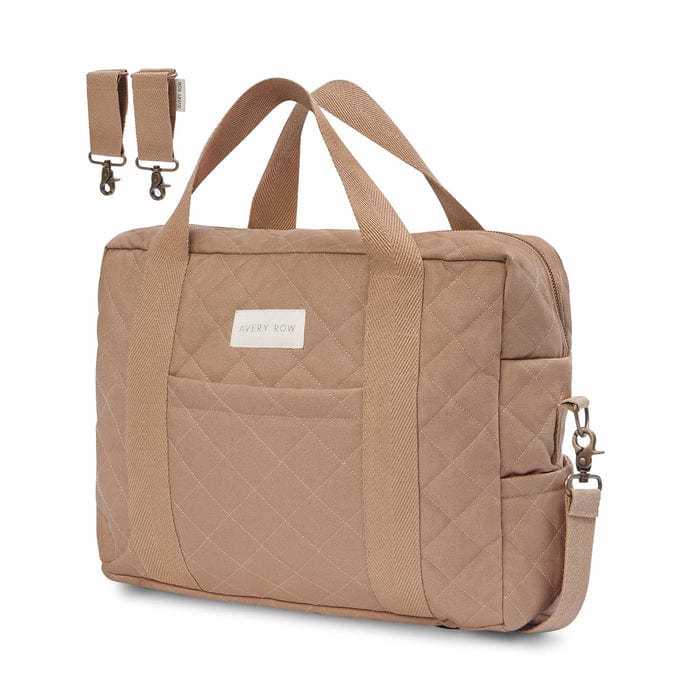 Avery Row Diaper Bag Avery Row Baby Changing Bag (Latte) - With Pram Clips