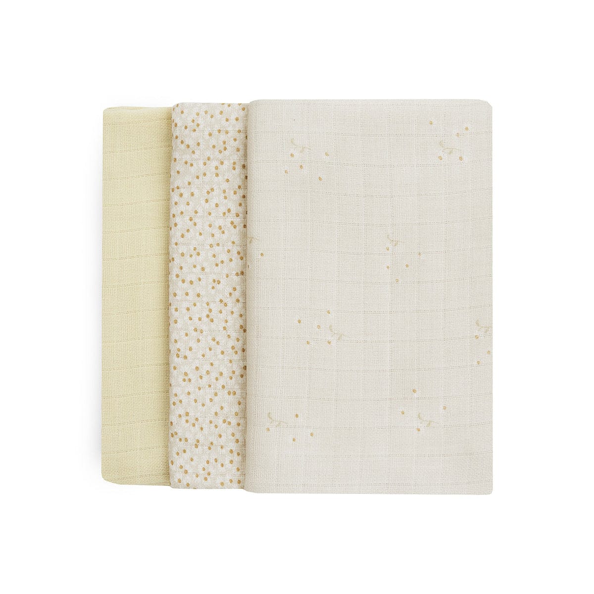 Avery Row Muslin Square Organic Cotton Baby Muslin Squares Set Of 3 (Chamomile)