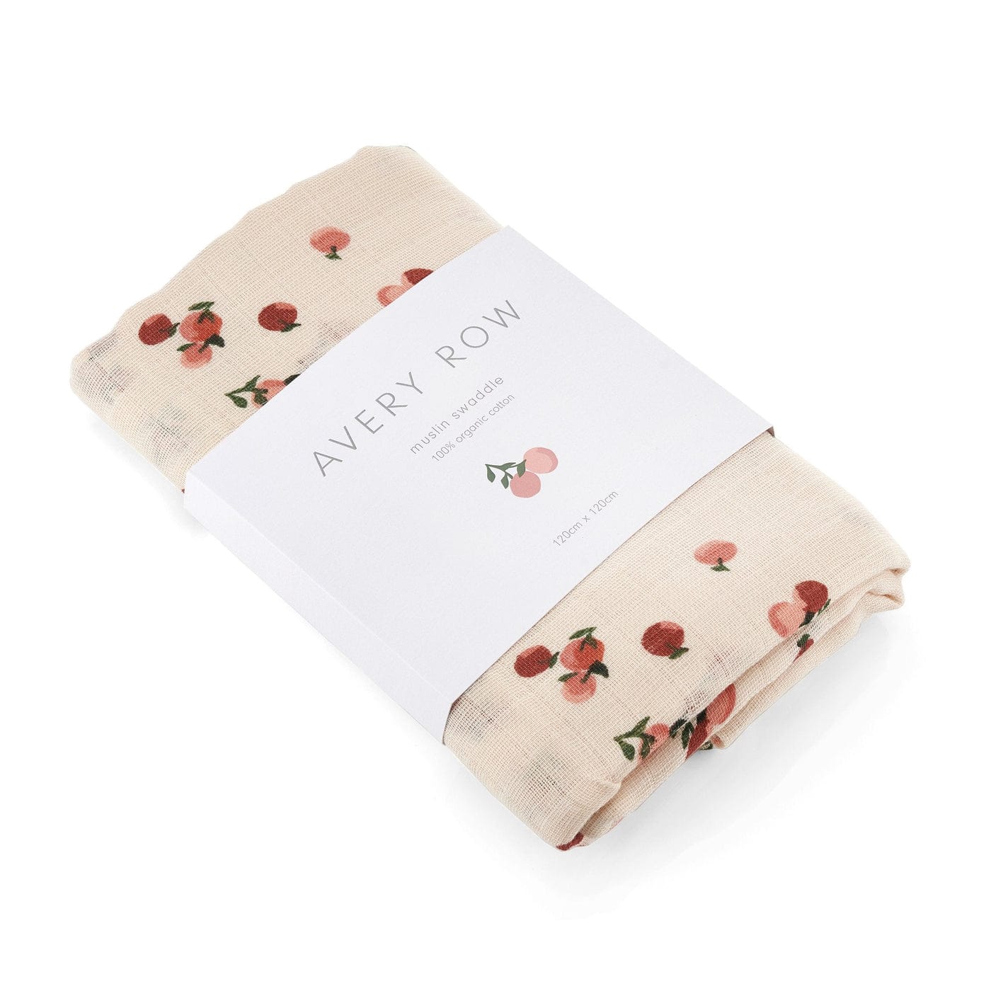 Avery Row Swaddles Organic Cotton Muslin Swaddle Blanket (Peaches)