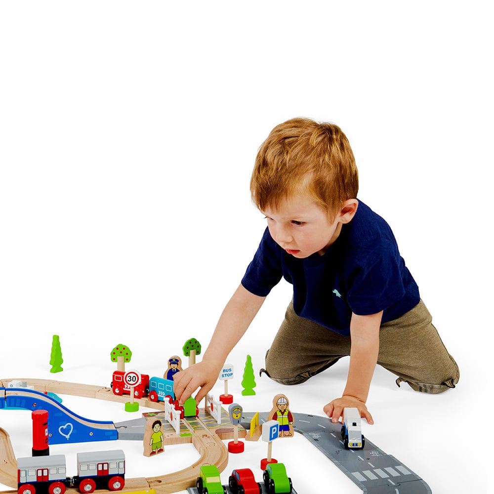 Bigjigs Rail City Road and Railway Set