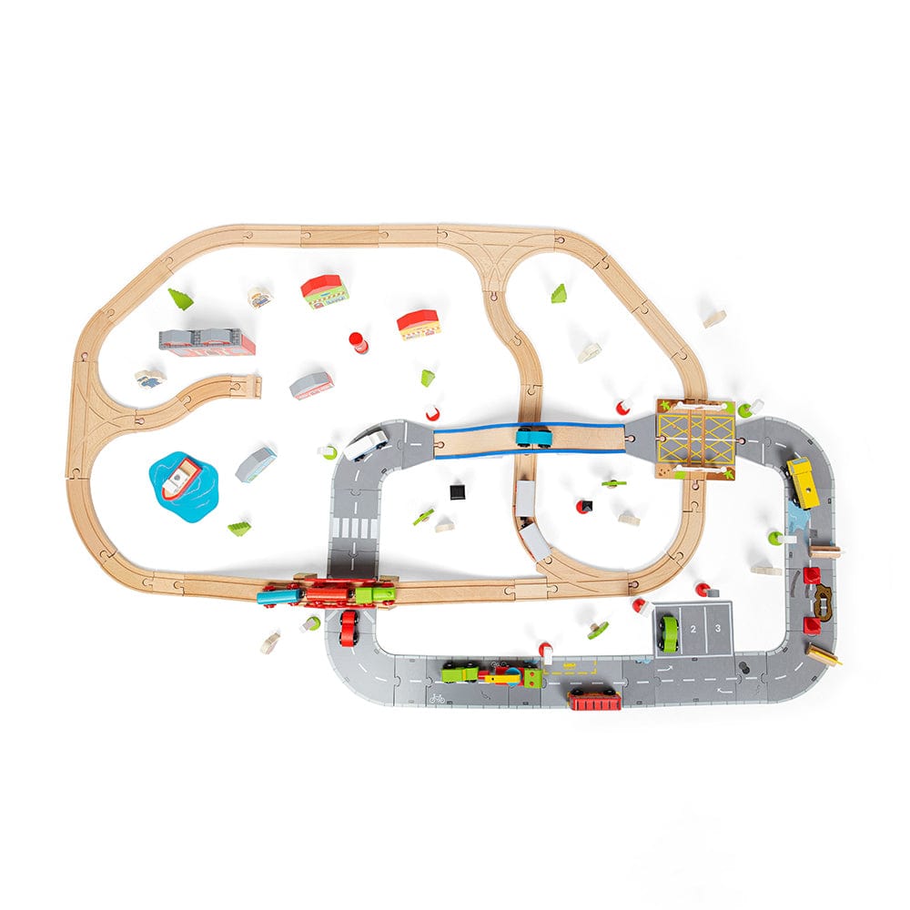 Bigjigs Rail City Road and Railway Set